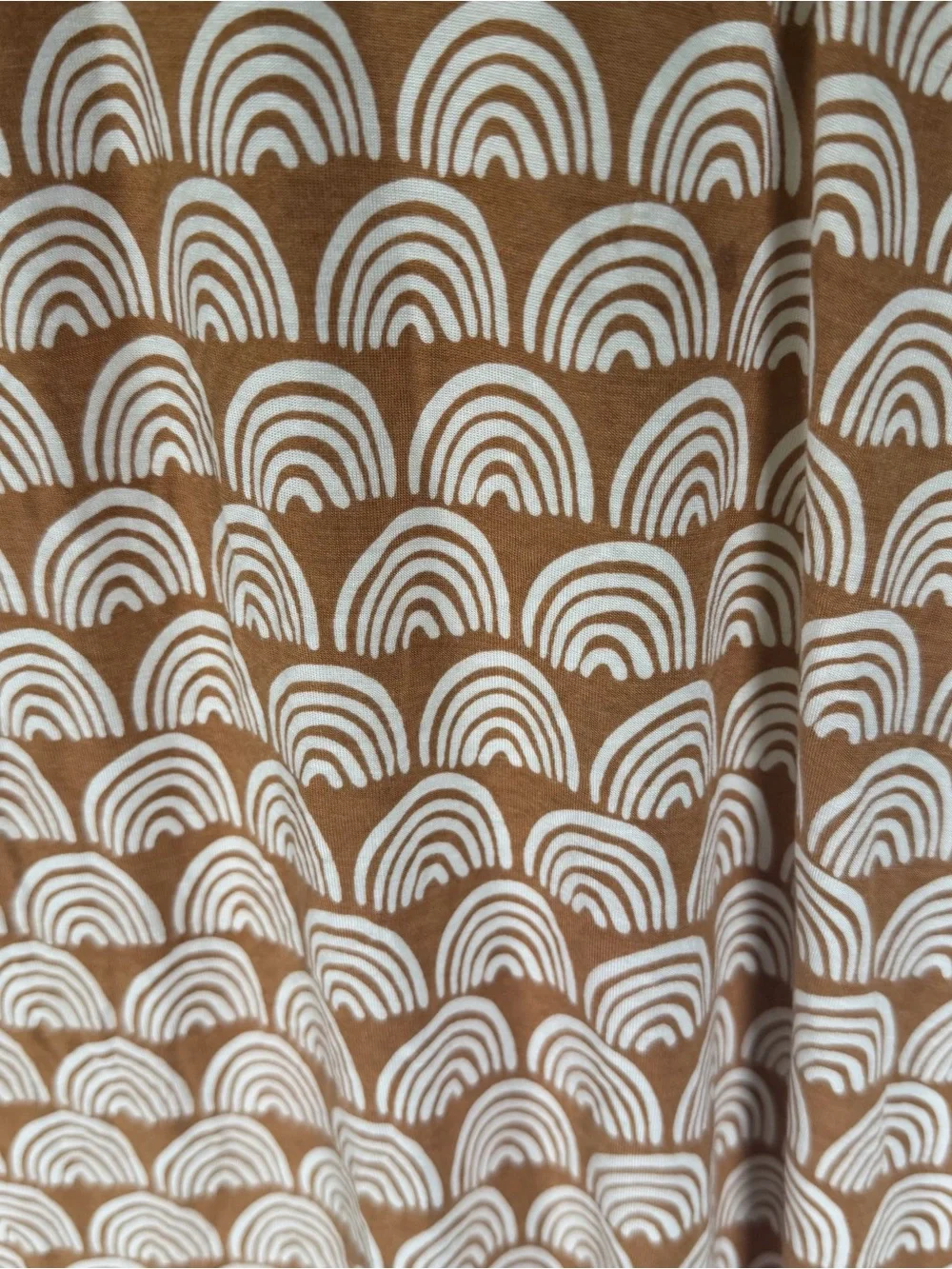 Little Sleepies Rust Rainbow Print Fitted Crib Sheet